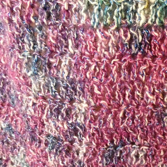Multicolor Sparkly Scarf 80x8 Extra Long/Wide Prism Handmade Crochet Knit Xmas - Picture 7 of 7